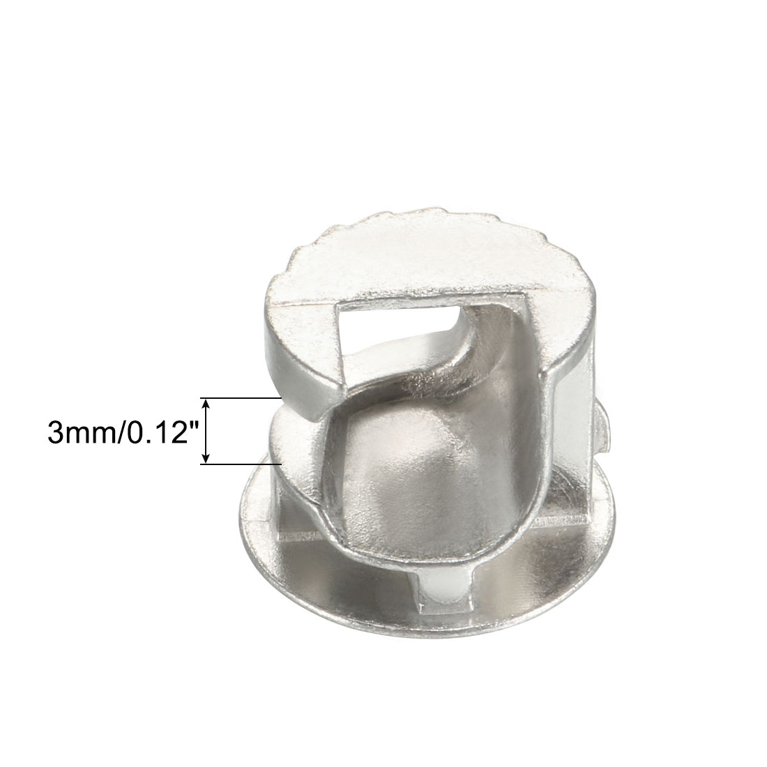 Harfington 13mm Dia Furniture Connecting Cam Lock Fittings Nut Zinc Alloy Silver Tone 50pcs