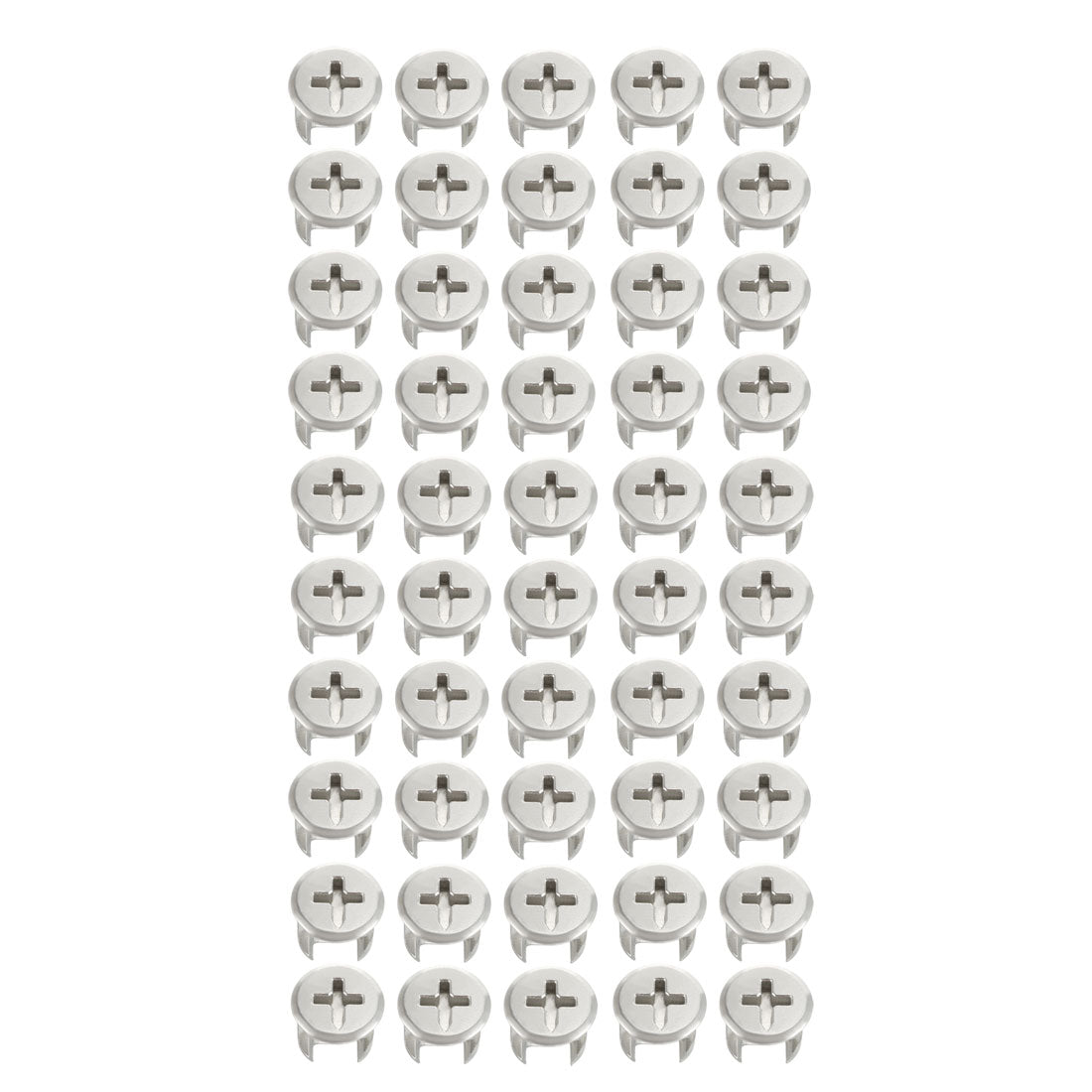 Harfington 13mm Dia Furniture Connecting Cam Lock Fittings Nut Zinc Alloy Silver Tone 50pcs