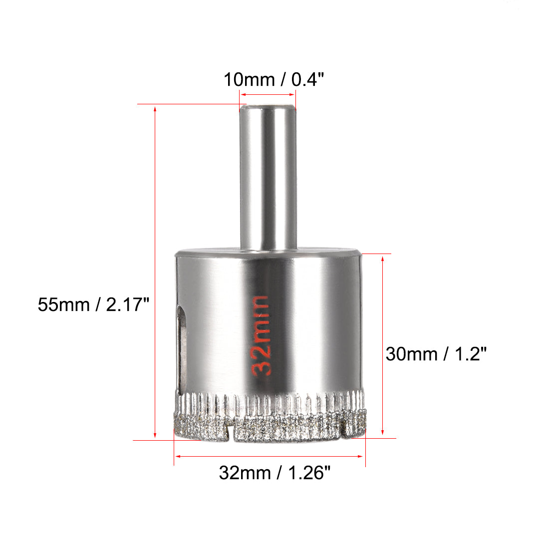 Harfington 6-45mm Diamond Grit Hole Saw Drill Bit for Glass Ceramics Porcelain Ceramic Tile