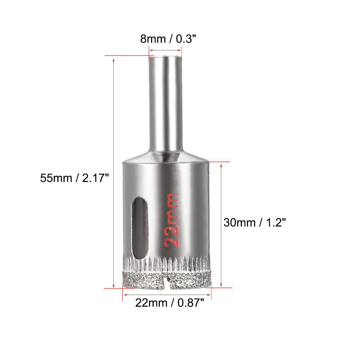 Harfington Diamond Grit Hole Saw Drill Bit for Glass Ceramic Tile