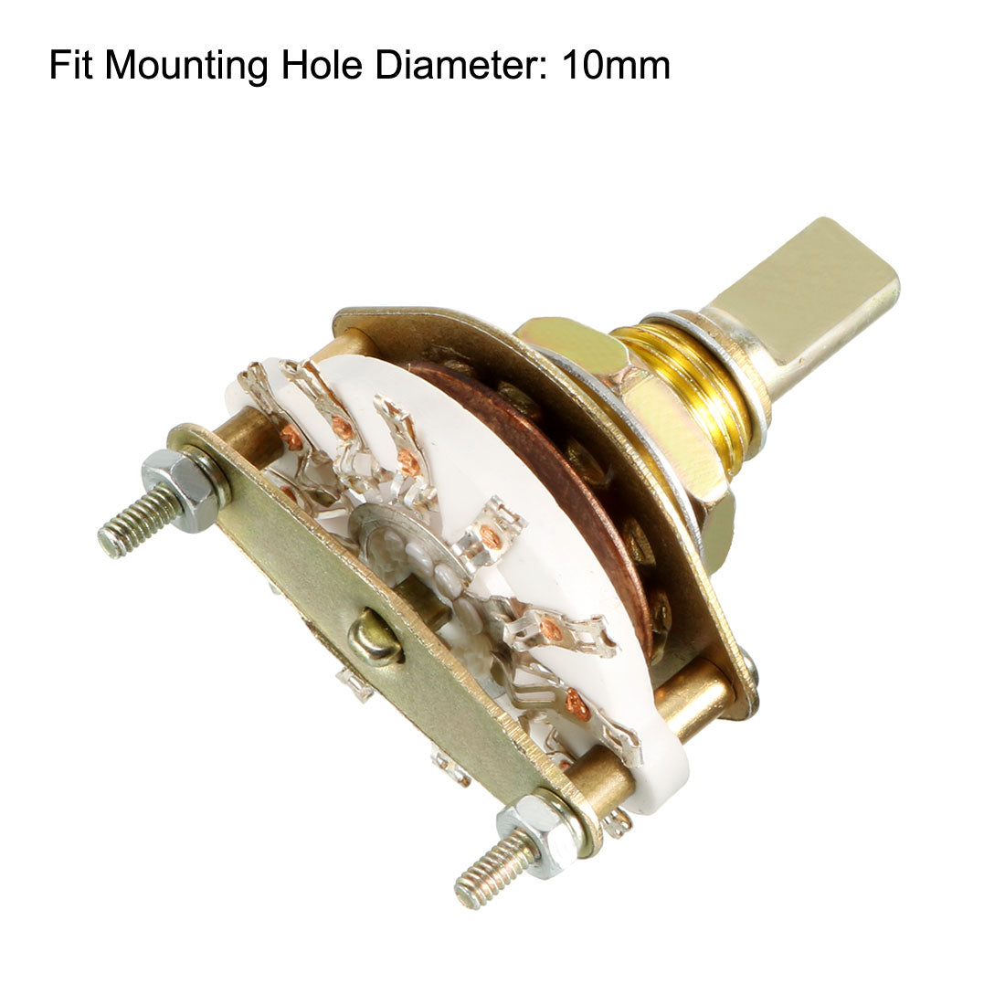 Harfington 12Pin 2P5T 2 Pole 5 Position Selectable 1 Deck Band Selector Rotary Switch