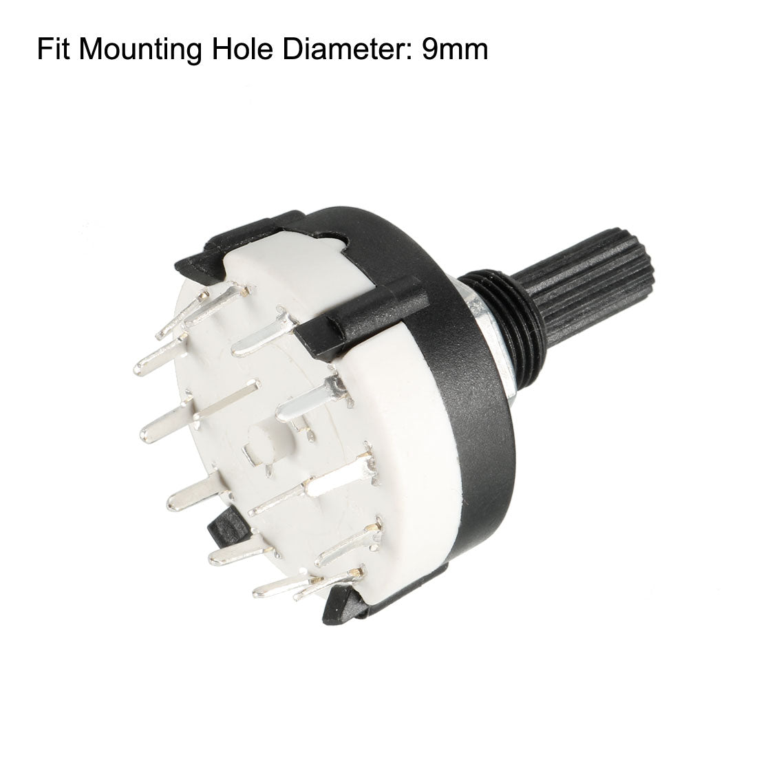 Harfington 14Pin 2P6T 2Pole 6Position Select Single Deck Band Channel Rotary Switch Selector