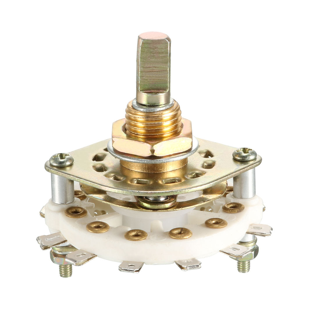 Harfington 12Pin 2P5T 2 Pole 5 Position Selectable Single Deck Band Selector Rotary Switch