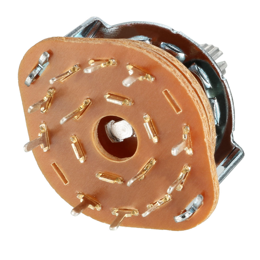 Harfington 12Pin 2P5T 2 Pole 5 Position Selectable Single Deck Band Selector Rotary Switch 2Pcs