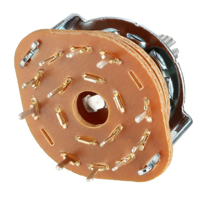 Harfington 12Pin 2P5T 2 Pole 5 Position Selectable Single Deck Band Selector Rotary Switch 2Pcs