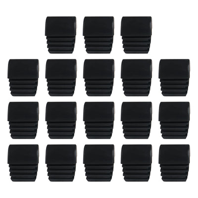 Harfington 18pcs 3/4" 20mm Domed Square Ribbed Inserts Finished Cover Desk Protector