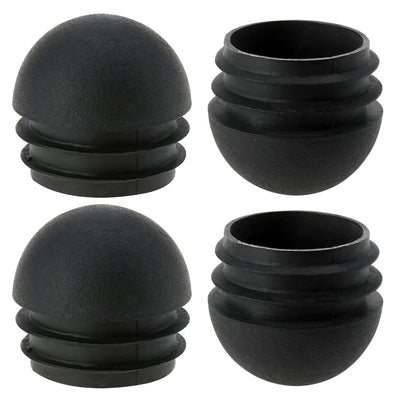 Harfington 1 1/4 Zoll 32 mm Außendurchmesser, gewölbte runde Einsätze, Endabdeckung, 4 Stück, 1,14 Zoll - 1,22 Zoll Innendurchmesser