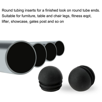 Harfington 1 1/4" 32mm OD Domed Round Inserts End Cover 14pcs, 1.14"-1.22" Inner Dia