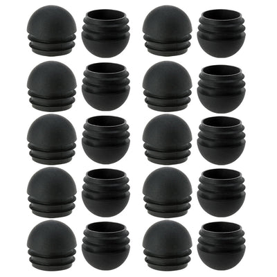 Harfington 1 1/4 Zoll 32 mm Außendurchmesser, gewölbte runde Einsätze, Endabdeckung, 20 Stück, 1,14 Zoll - 1,22 Zoll Innendurchmesser