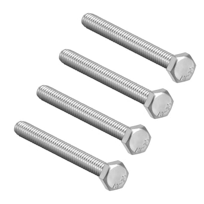 Harfington M8x100mm Hex Bolts 304 Stainless Steel Hexagon Screw Bolt 4pcs
