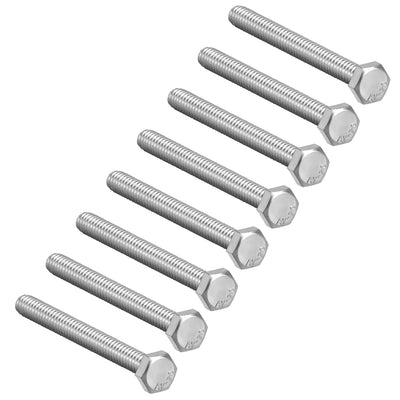 Harfington M8x100mm Hex Bolts 304 Stainless Steel Hexagon Screw Bolt 8pcs
