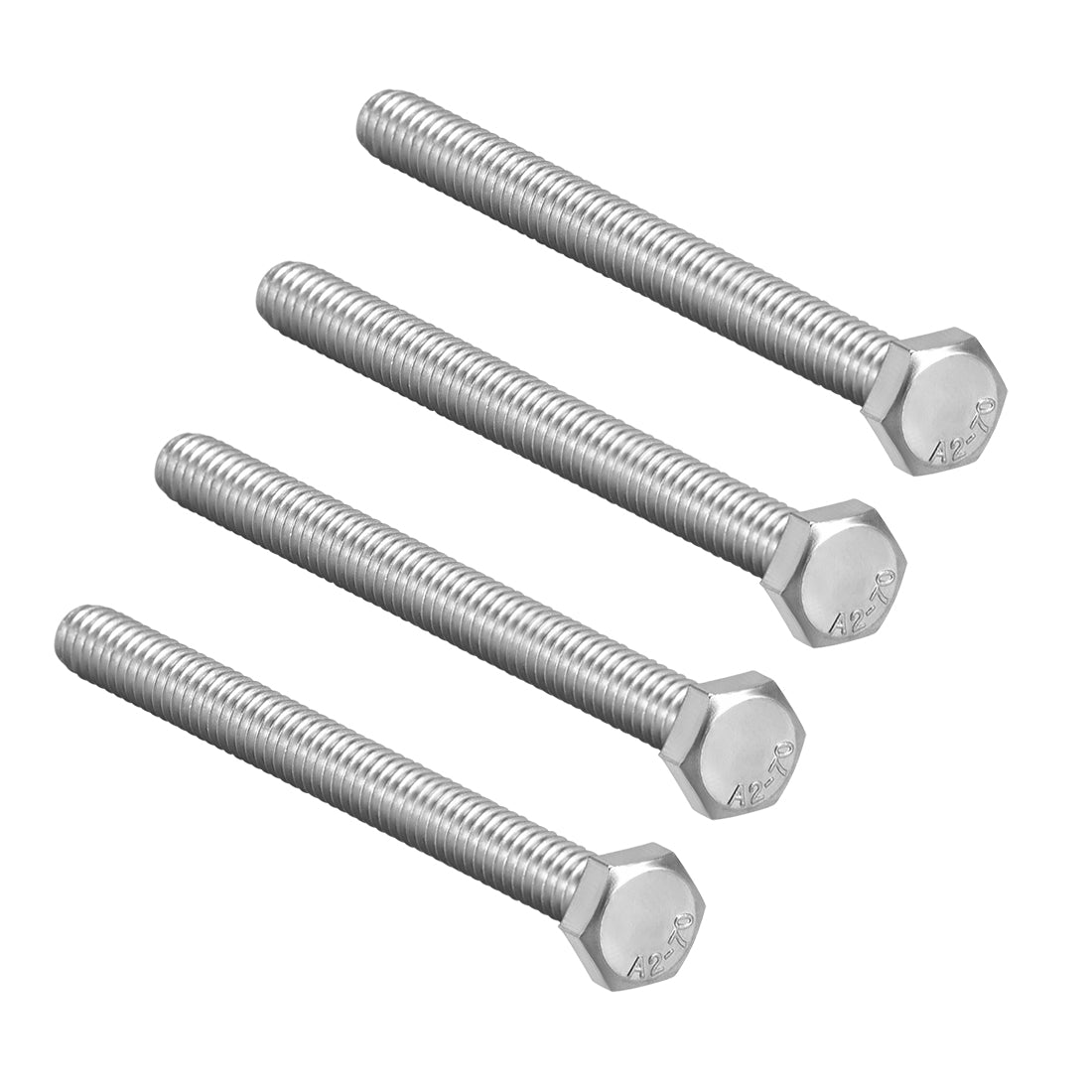 Harfington M8x120mm Hex Bolts 304 Stainless Steel Hexagon Screw Bolt 4pcs