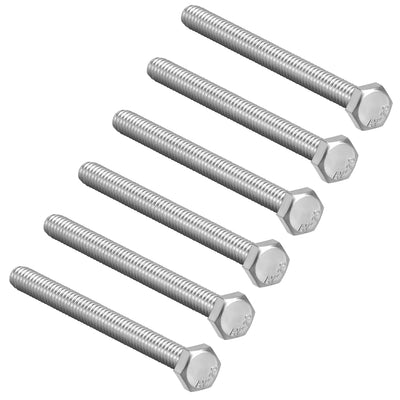 Harfington M8x120mm Hex Bolts 304 Stainless Steel Hexagon Screw Bolt 6pcs