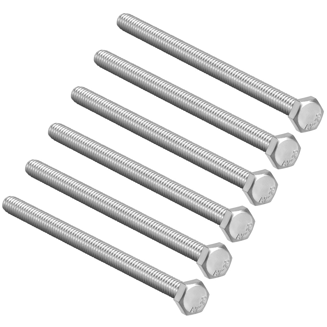 Harfington M8x150mm Hex Bolts 304 Stainless Steel Hexagon Screw Bolt 6pcs