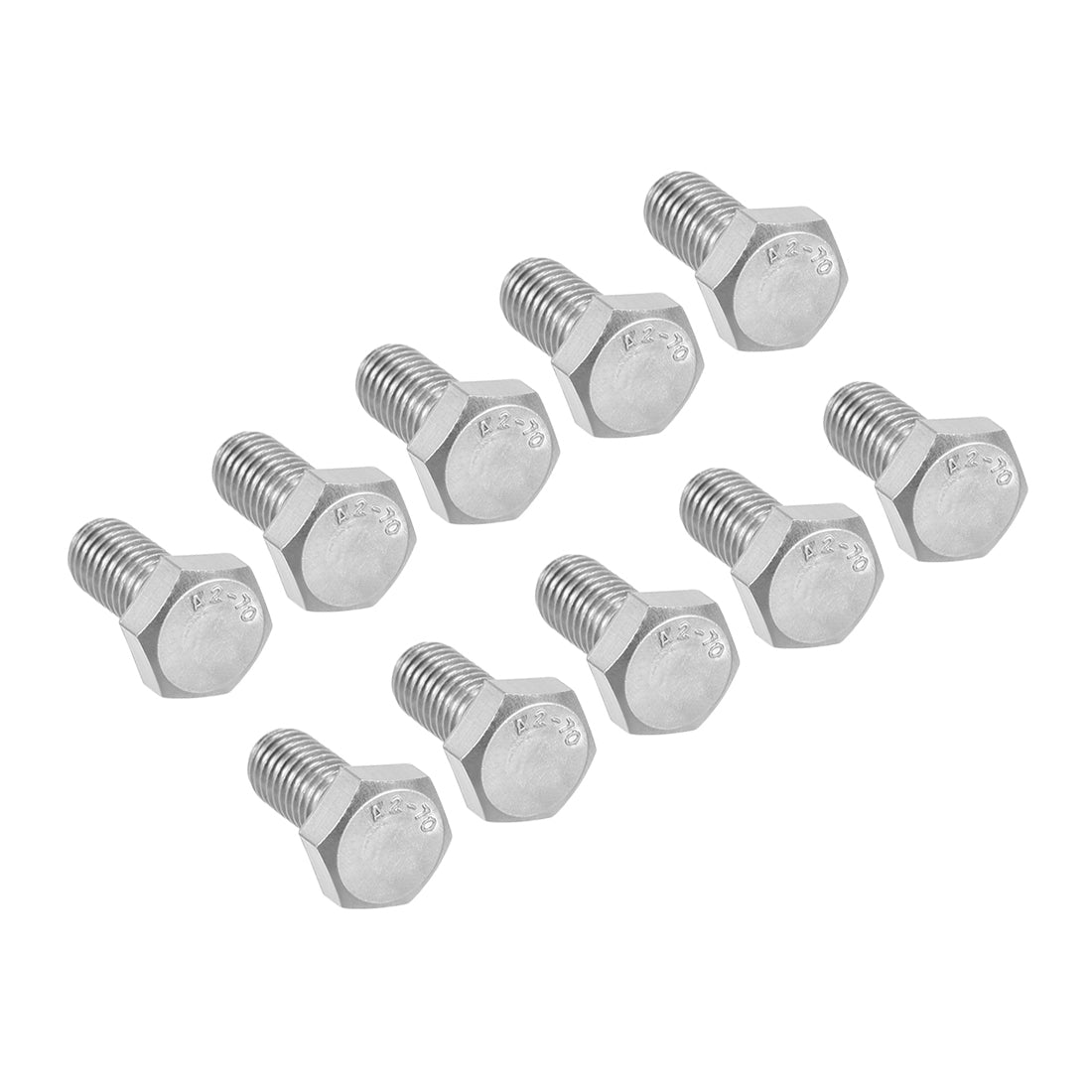 Harfington M8x16mm Hex Bolts 304 Stainless Steel Hexagon Screw Bolt 10pcs