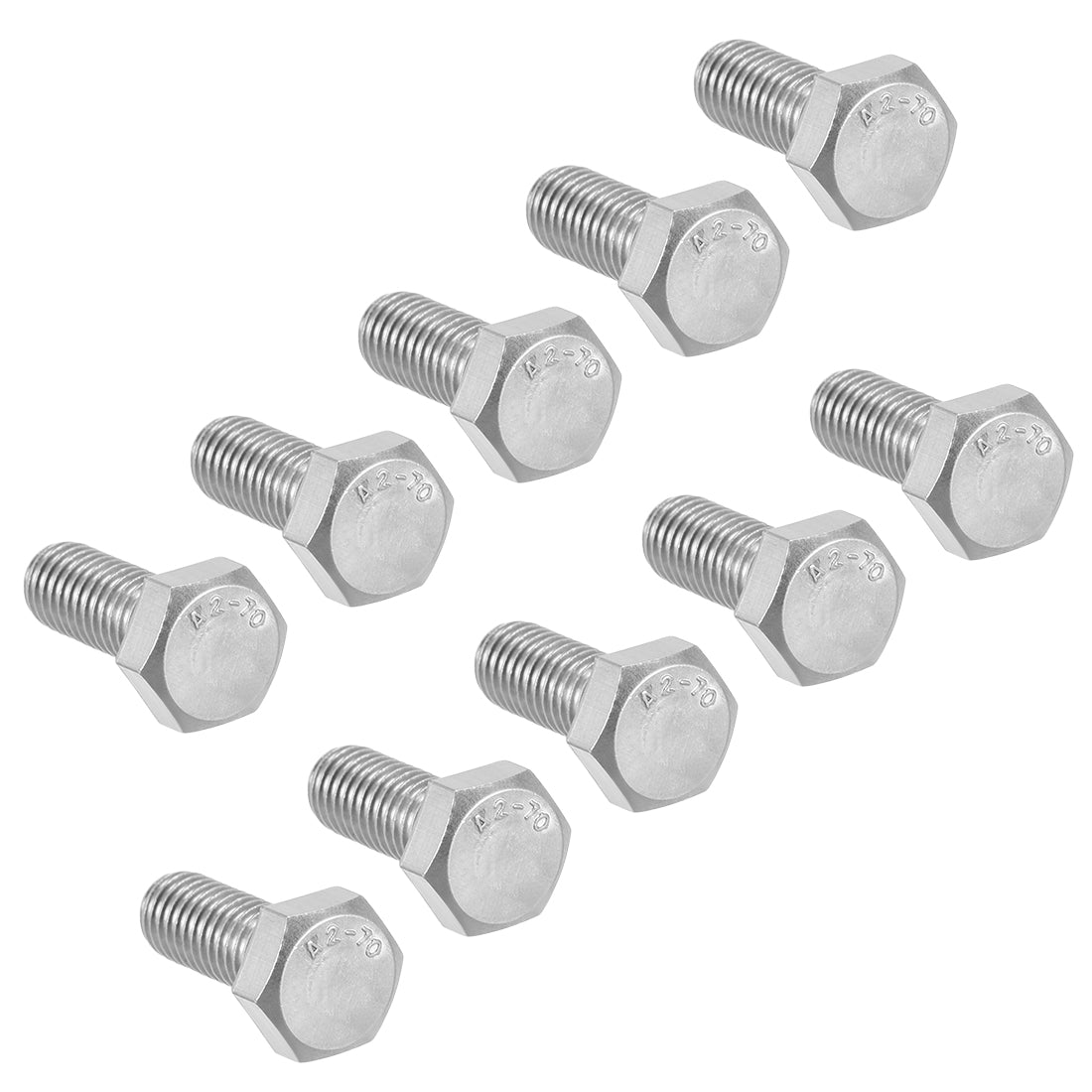 Harfington M8x20mm Hex Bolts 304 Stainless Steel Hexagon Screw Bolt 10pcs