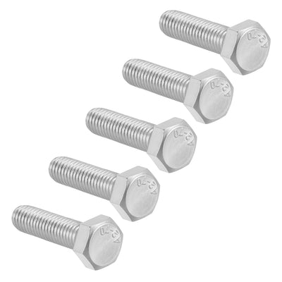 Harfington M8x30mm Hex Bolts 304 Stainless Steel Hexagon Screw Bolt 5pcs