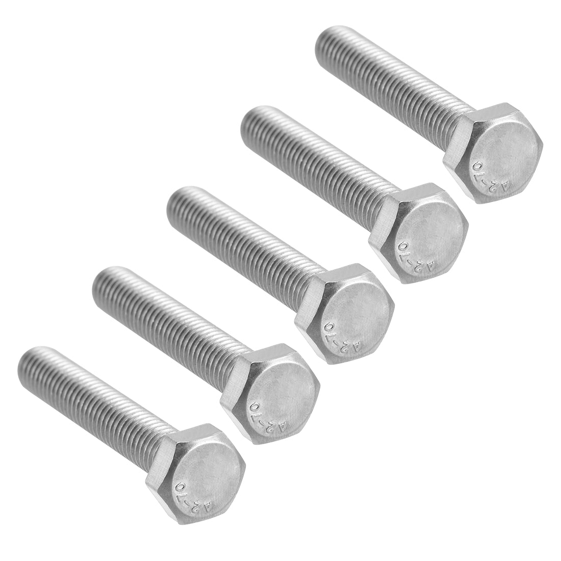 Harfington M8x45mm Hex Bolts 304 Stainless Steel Hexagon Screw Bolt 5pcs