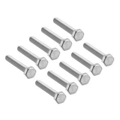Harfington M8x50mm Hex Bolts 304 Stainless Steel Hexagon Screw Bolt 10pcs