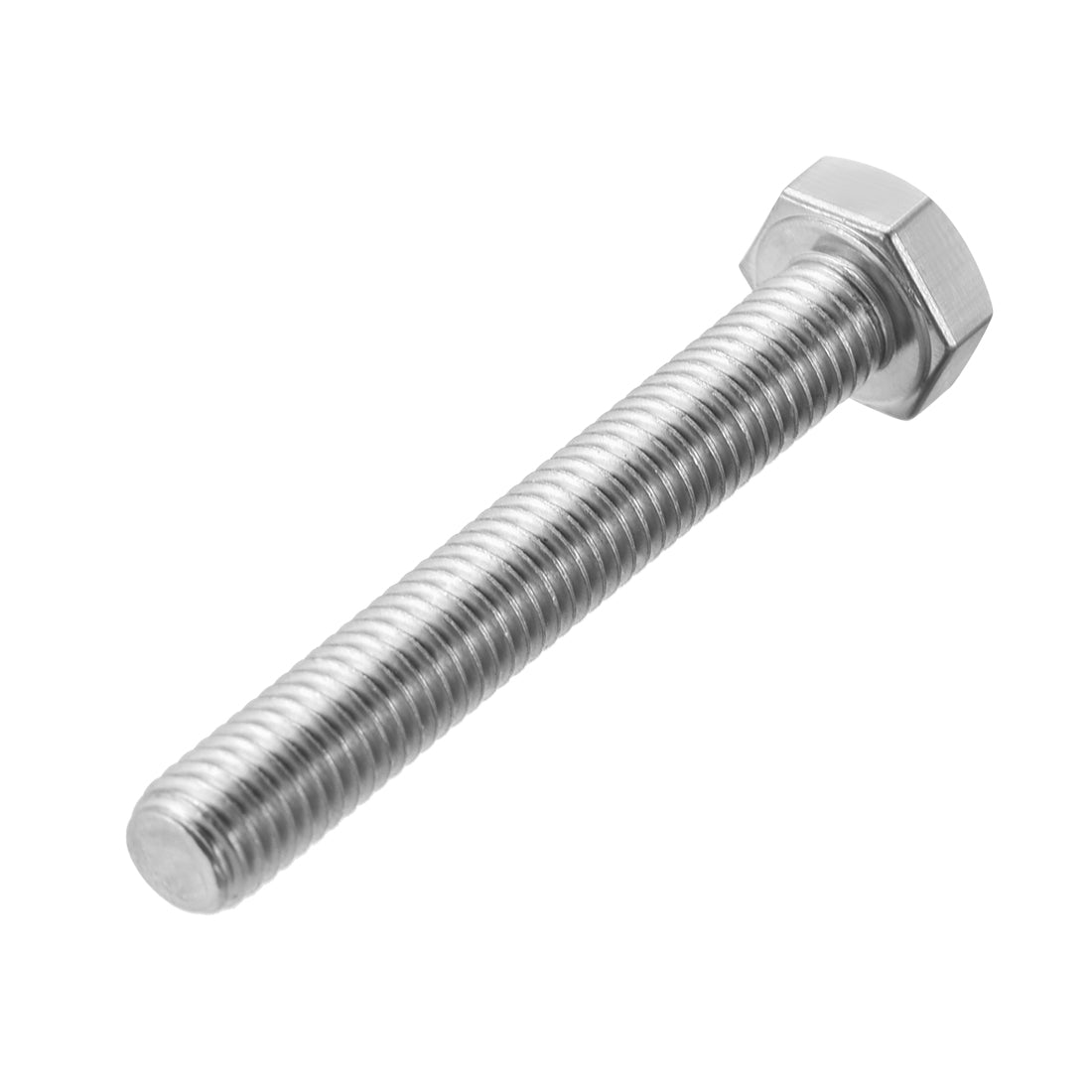 Harfington M8 Thread 55mm Length Hex Bolts 304 Stainless Steel Hexagon Screw Bolt 10pcs