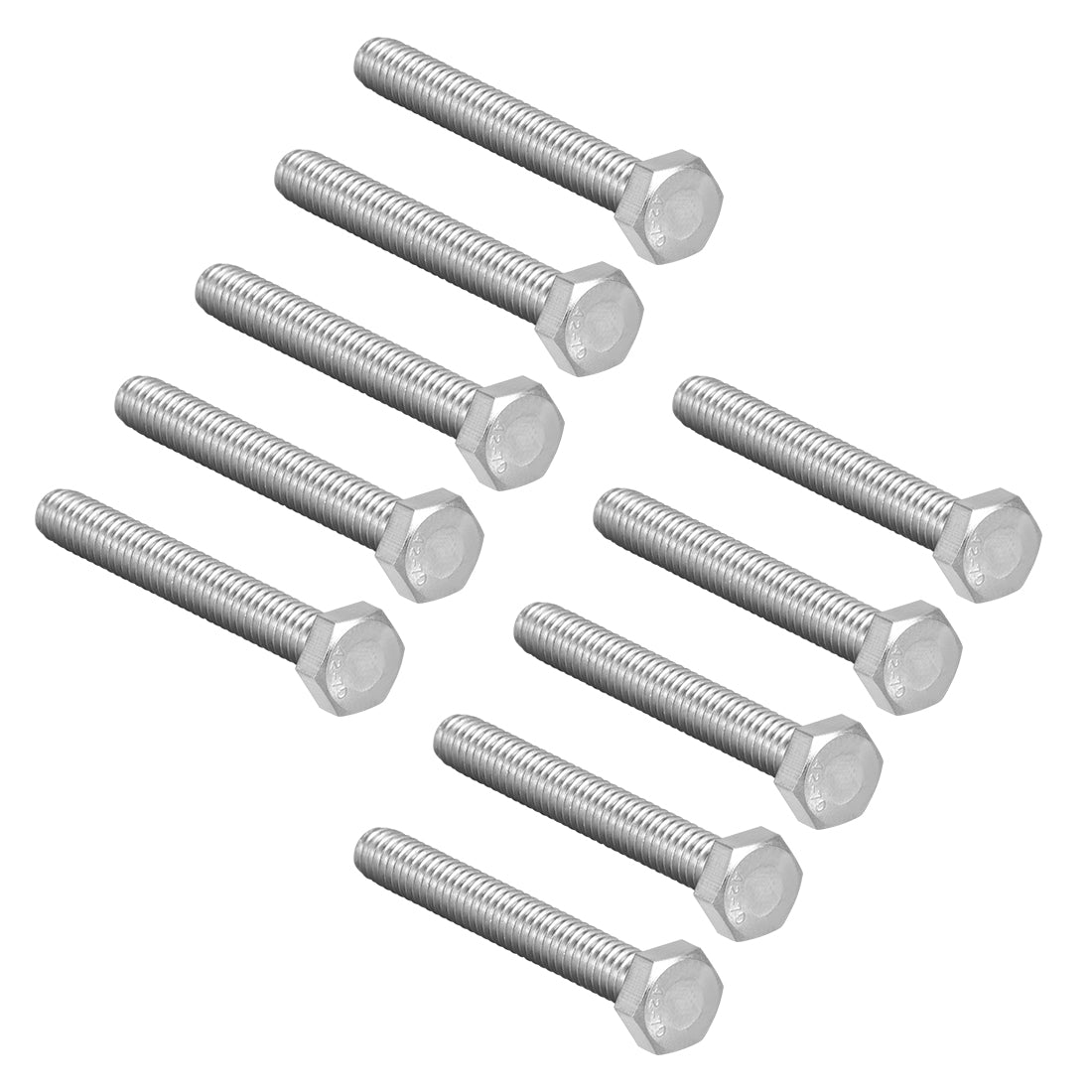 Harfington M8x65mm Hex Bolts 304 Stainless Steel Hexagon Screw Bolt 10pcs