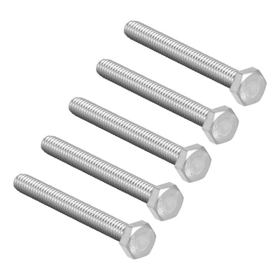 Harfington M8 Thread 70mm Length Hex Bolts 304 Stainless Steel Hexagon Screw Bolt 5pcs