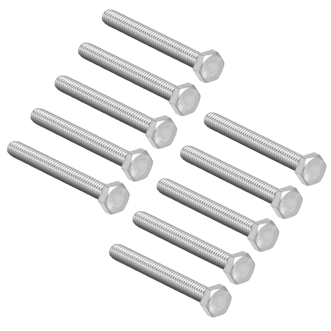 Harfington M8x70mm Hex Bolts 304 Stainless Steel Hexagon Screw Bolt 10pcs