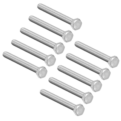 Harfington M8x70mm Hex Bolts 304 Stainless Steel Hexagon Screw Bolt 10pcs