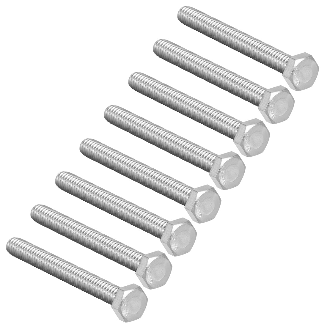 Harfington M8x75mm Hex Bolts 304 Stainless Steel Hexagon Screw Bolt 8pcs