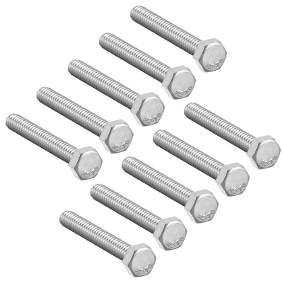 Harfington M5x35mm Hex Bolts 304 Stainless Steel Hexagon Screw Bolt 10pcs