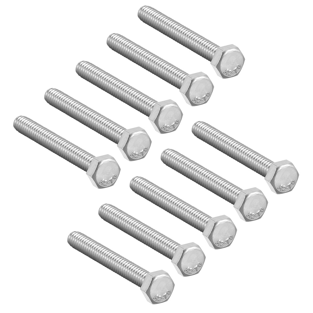 Harfington M5x40mm Hex Bolts 304 Stainless Steel Hexagon Screw Bolt 10pcs