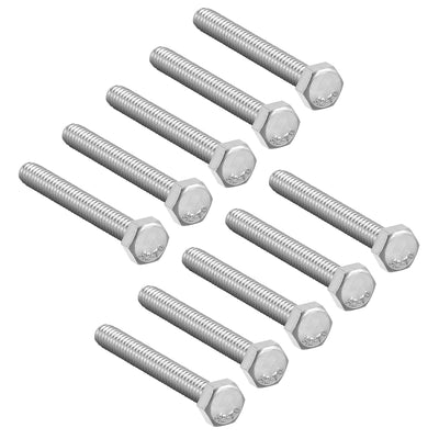 Harfington M5x40mm Hex Bolts 304 Stainless Steel Hexagon Screw Bolt 10pcs