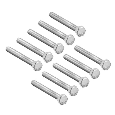 Harfington M5x45mm Hex Bolts 304 Stainless Steel Hexagon Screw Bolt 10pcs