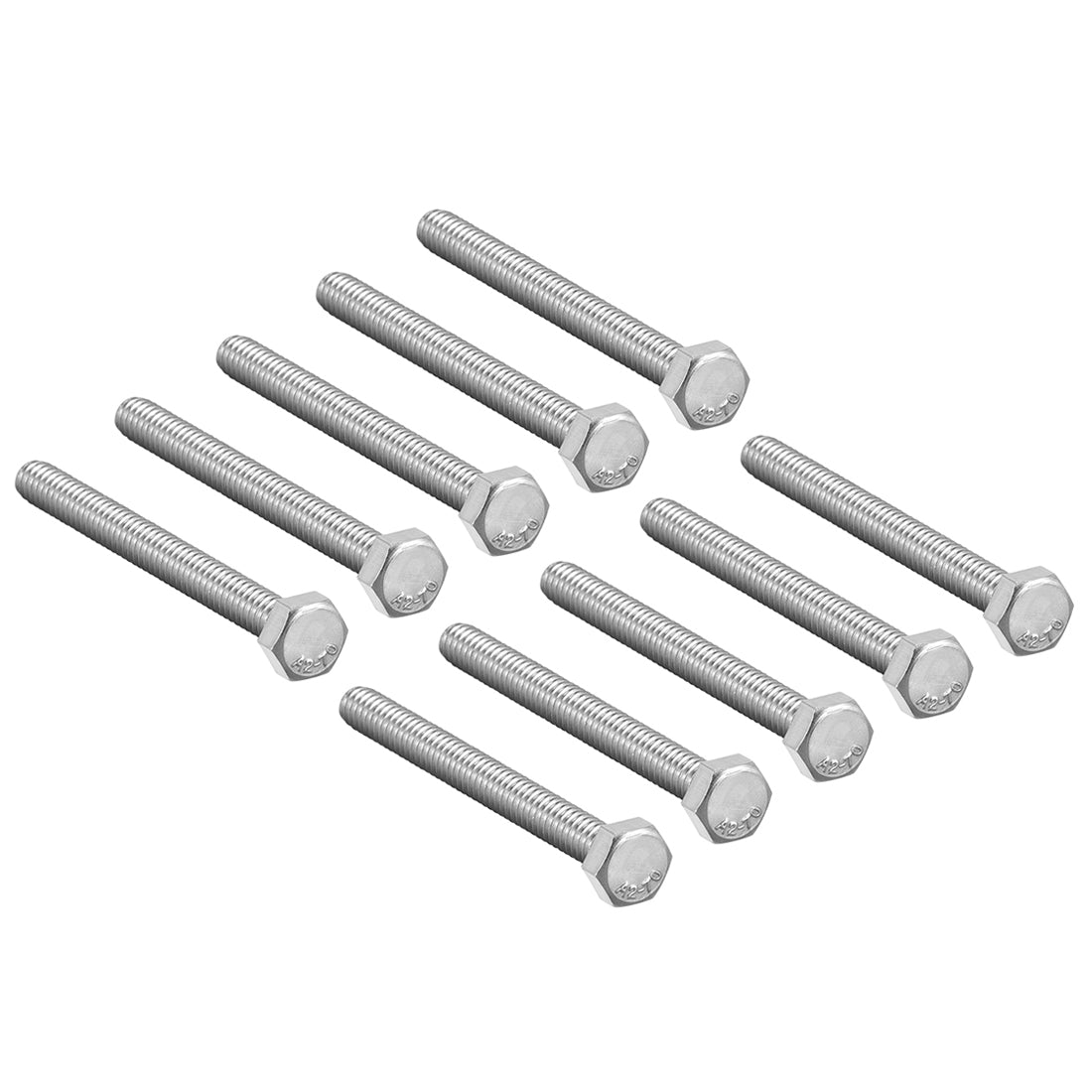 Harfington M5x50mm Hex Bolts 304 Stainless Steel Hexagon Screw Bolt 10pcs