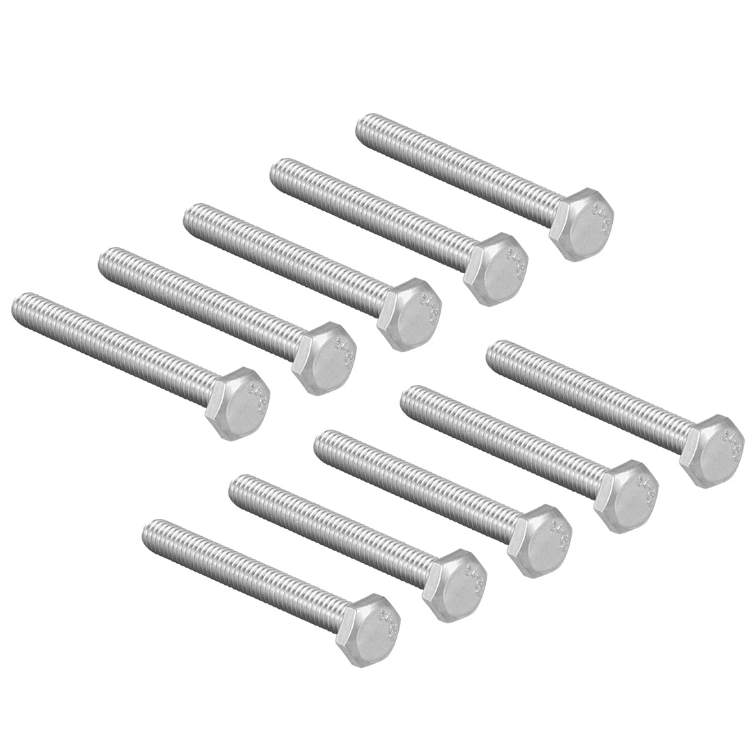 Harfington M4 304 Stainless Steel Silver Tone Hex Bolts