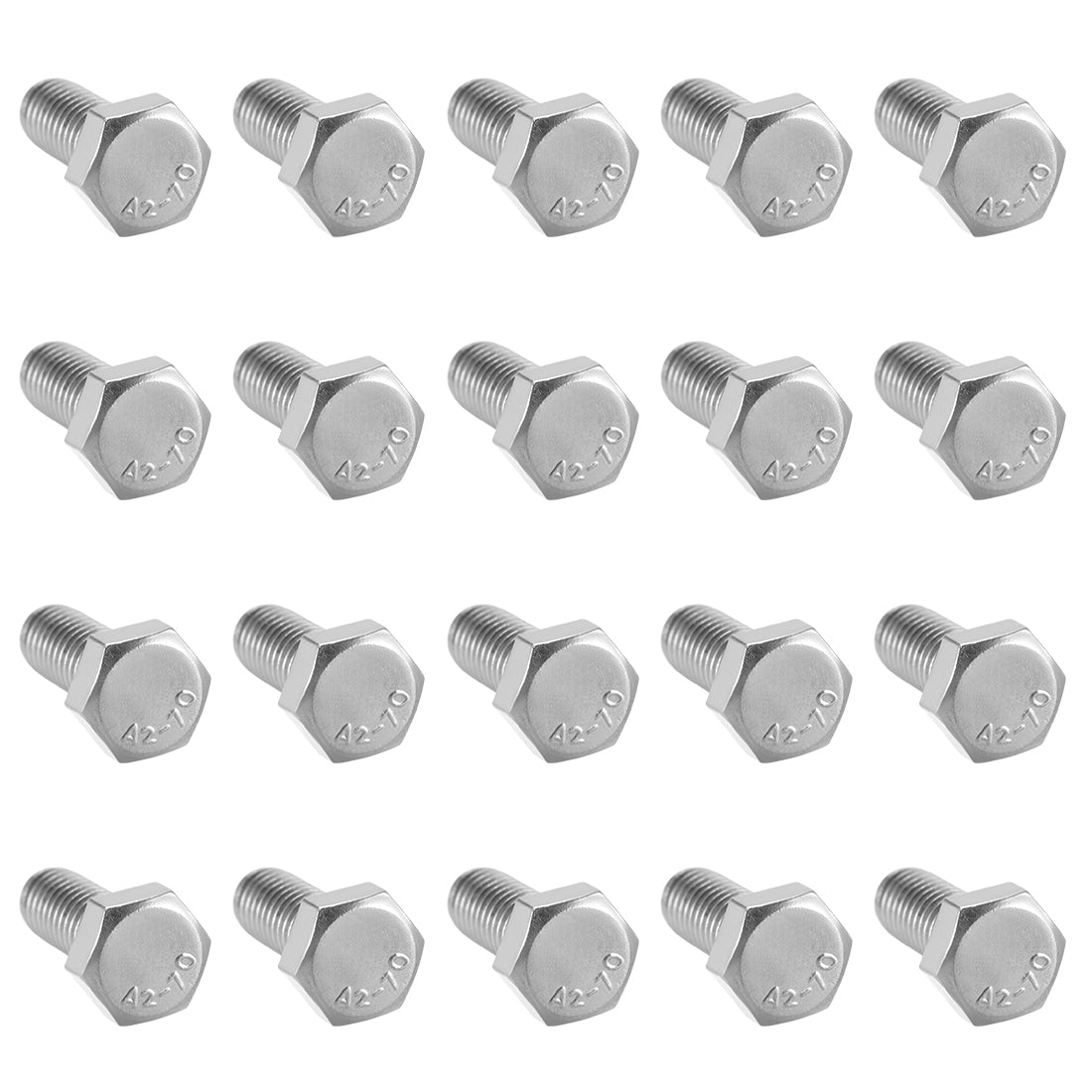 Harfington M4x8mm Hex Bolts 304 Stainless Steel Hexagon Screw Bolt 20pcs