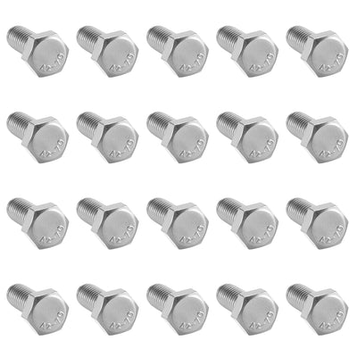 Harfington M4 304 Stainless Steel Silver Tone Hex Bolts