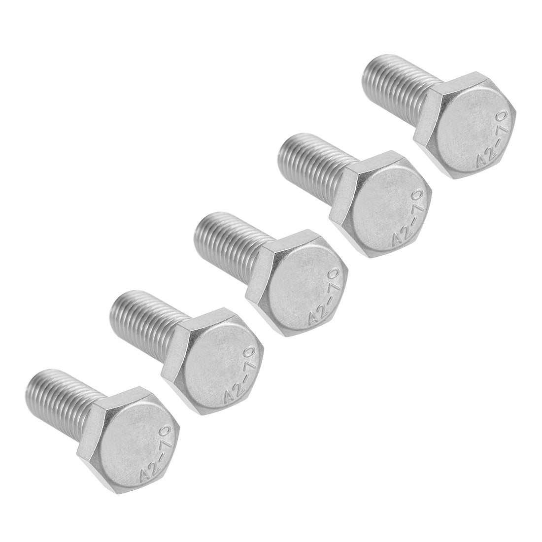 Harfington M10x30mm Hex Bolts 304 Stainless Steel Hexagon Screw Bolt 5pcs
