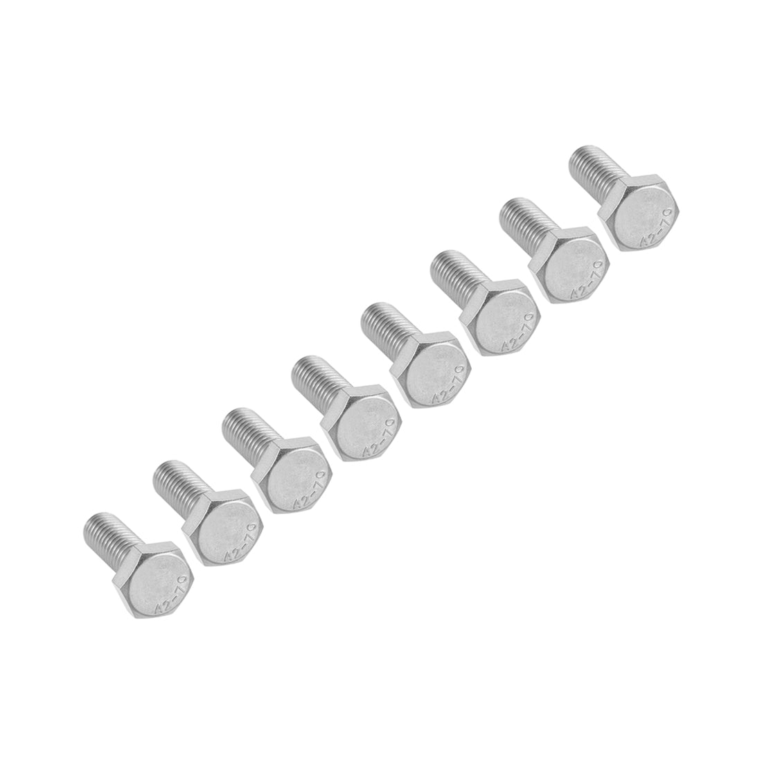 Harfington M10x30mm Hex Bolts 304 Stainless Steel Hexagon Screw Bolt 8pcs