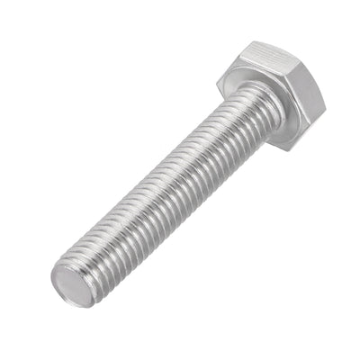 Harfington M10 Thread 55mm Length Hex Bolts 304 Stainless Steel Hexagon Screw Bolt 5pcs