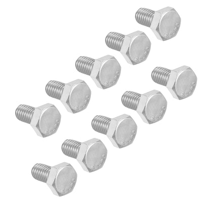 Harfington M6x10mm Hex Bolts 304 Stainless Steel Hexagon Screw Bolt 10pcs