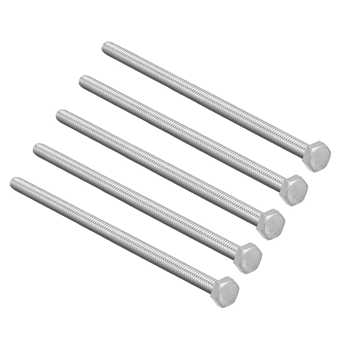Harfington M6x110mm Hex Bolts 304 Stainless Steel Hexagon Screw Bolt 5pcs