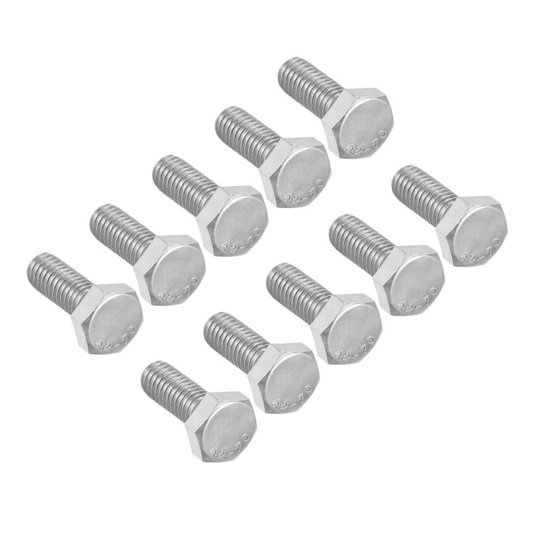Harfington M6 Thread 16mm Length Hex Bolts 304 Stainless Steel Hexagon Screw Bolt 10pcs