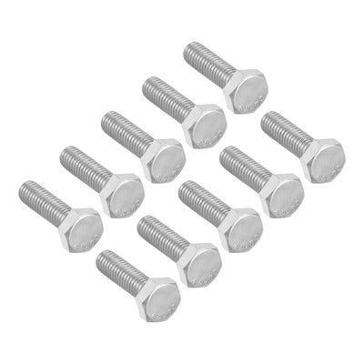 Harfington M6 Thread 20mm Length Hex Bolts 304 Stainless Steel Hexagon Screw Bolt 10pcs
