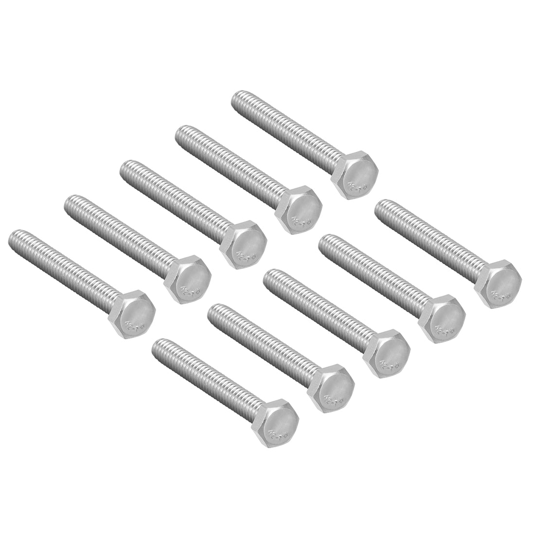 Harfington M6x50mm Hex Bolts 304 Stainless Steel Hexagon Screw Bolt 10pcs