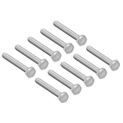 Harfington M6x50mm Hex Bolts 304 Stainless Steel Hexagon Screw Bolt 10pcs