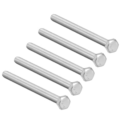 Harfington M6x90mm Hex Bolts 304 Stainless Steel Hexagon Screw Bolt 5pcs