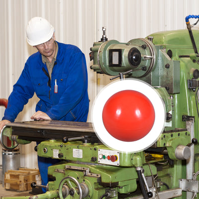 Harfington 4Pcs Thermoset Ball KnobFemale Threaded Machine Handle Smooth Rim Black