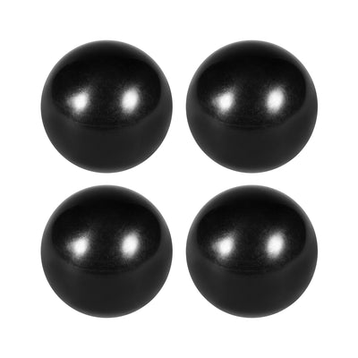 Harfington 4Pcs Thermoset Ball KnobFemale Threaded Machine Handle Smooth Rim Black