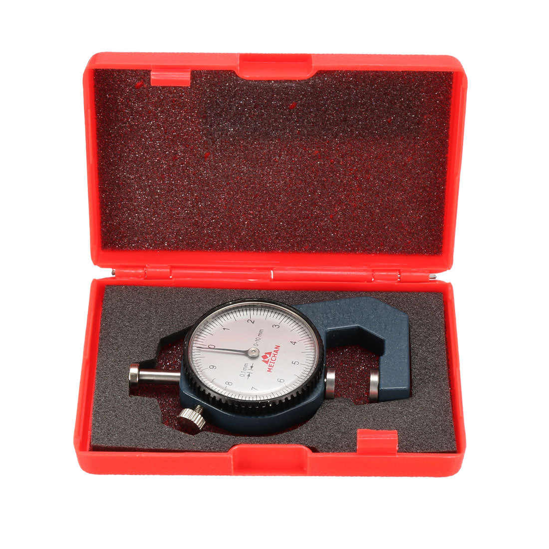 Harfington Thickness Gauge, 0-10mm x 0.1mm Precision Accuracy Round Dial Indicator Thickness Gauge